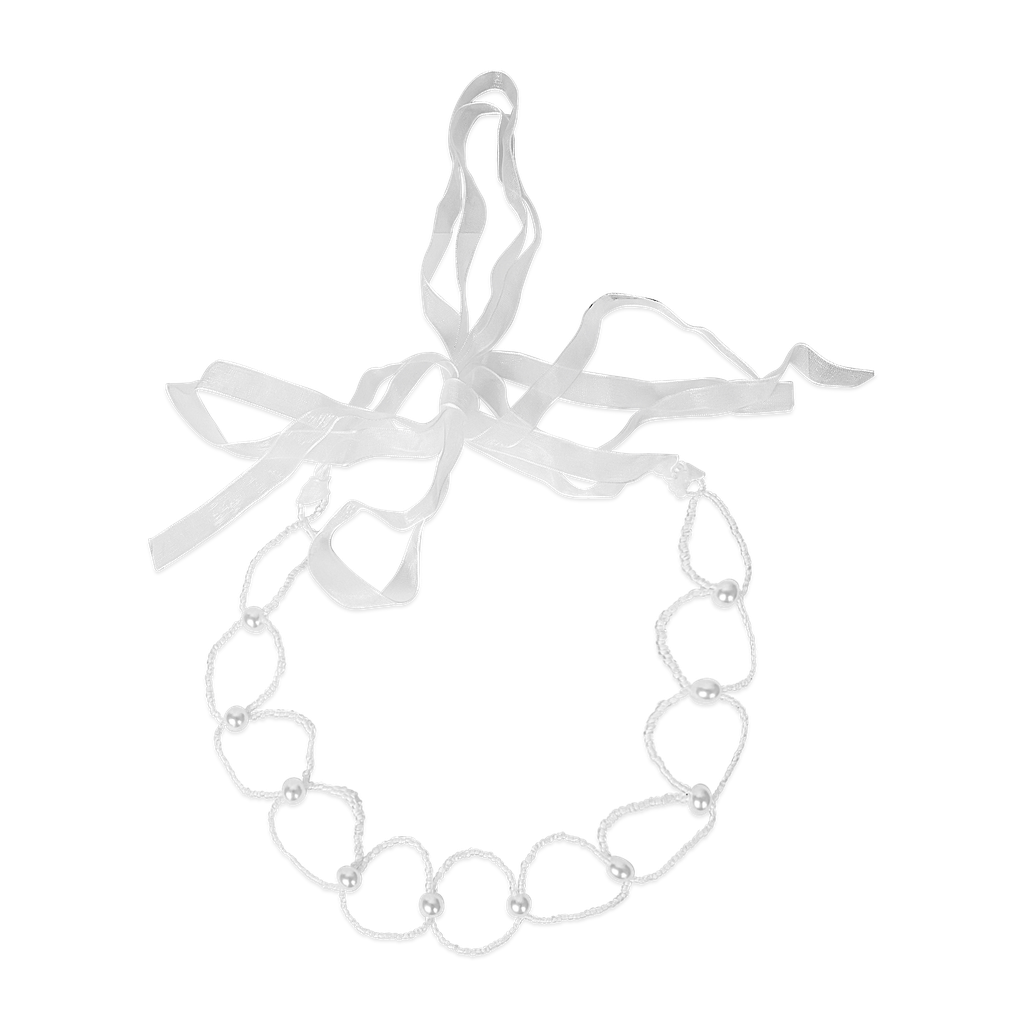 Pearl Whisper Ribbon Choker