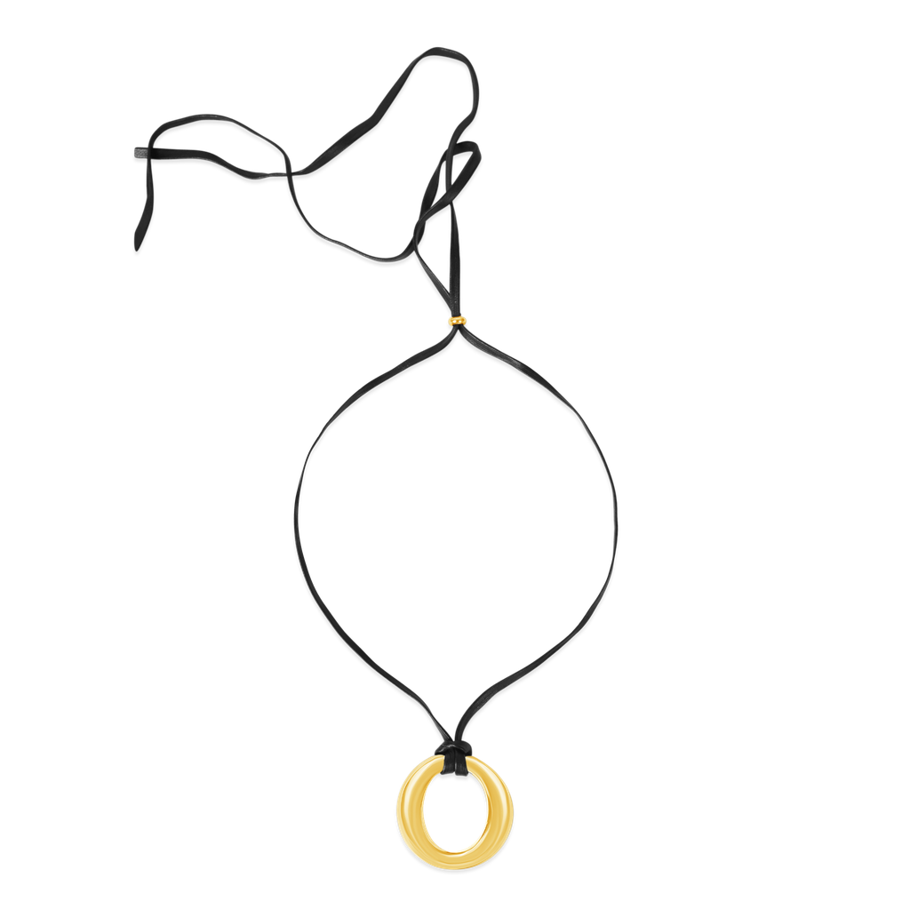 Leder Kette mit Statement Anhänger