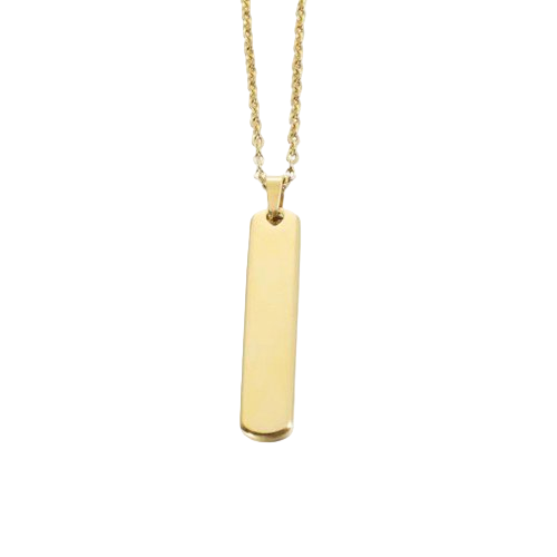 necklace with engraved pendant