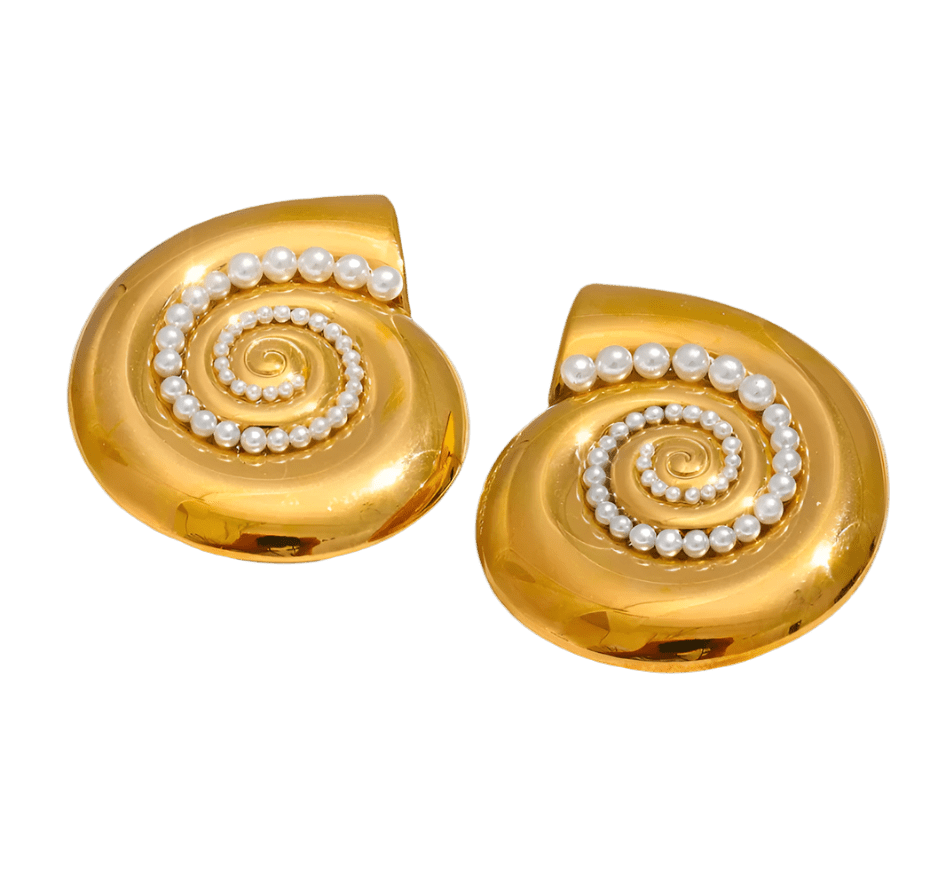 Muschel Statement Ohrringe - Clout Vienna