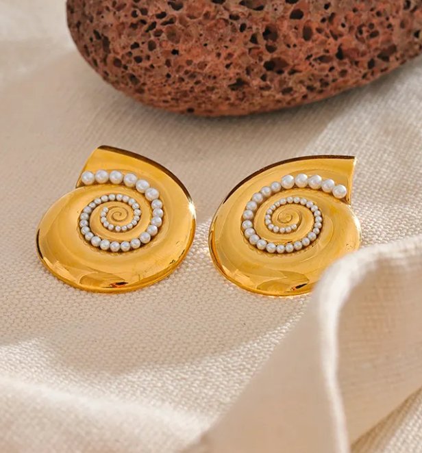 Muschel Statement Ohrringe - Clout Vienna#