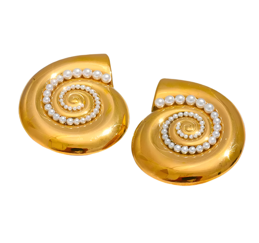 shell statement earrings