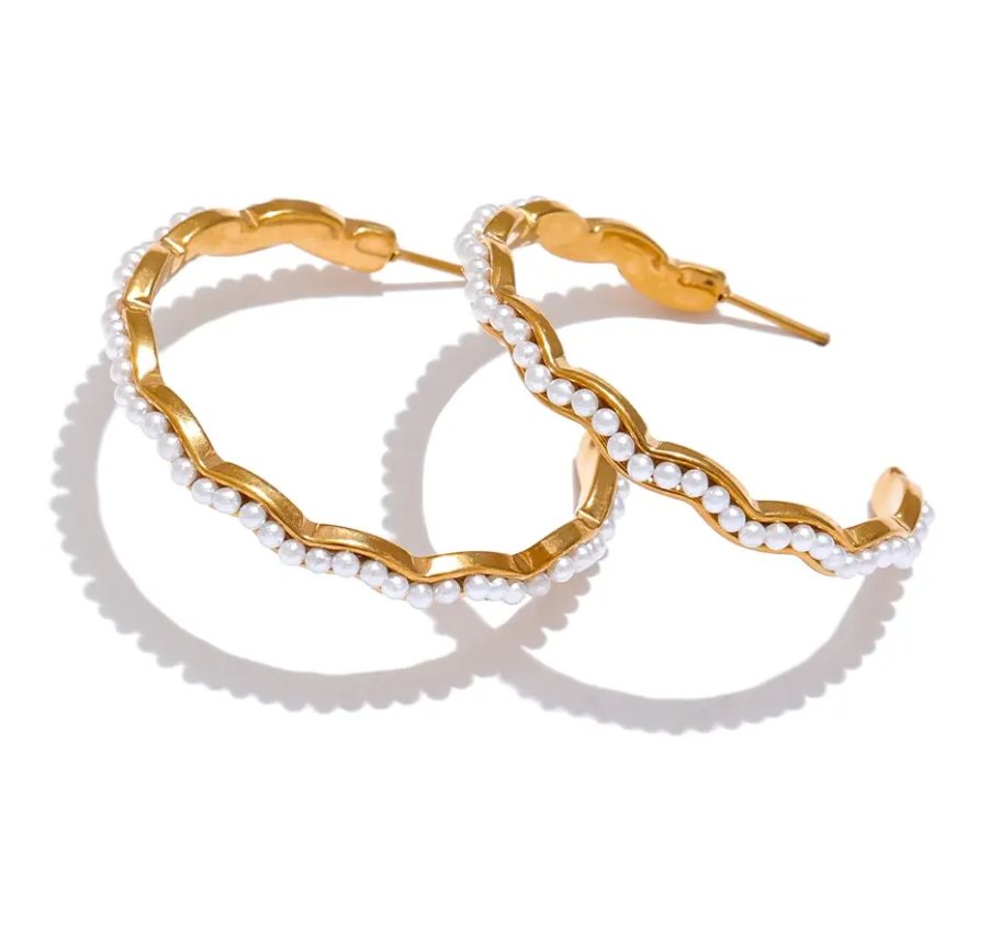 Pearl Hoops Big - Clout Vienna#