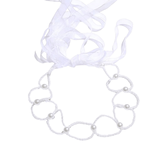 Pearl Whisper Ribbon Choker - Clout Vienna