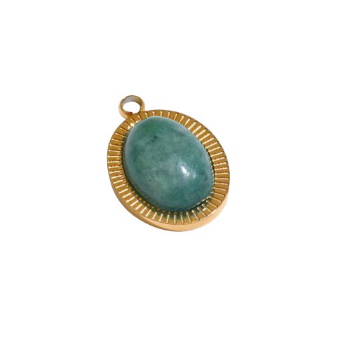 Round big Charm with Aventurine - Clout Vienna#