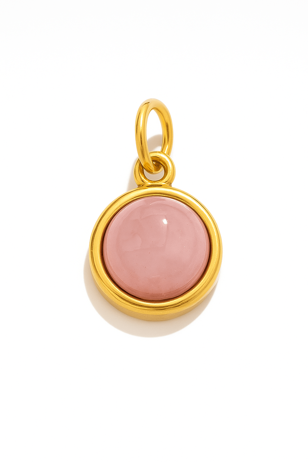 Runder Rosenquarz Charm - Clout Vienna
