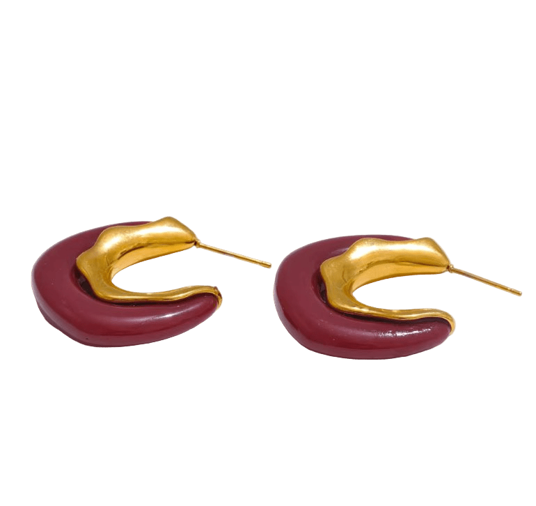 Scarlet Glow Hoops - Clout Vienna