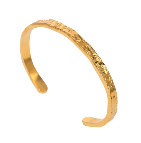 Slim Hammered Bangle - Clout Vienna#