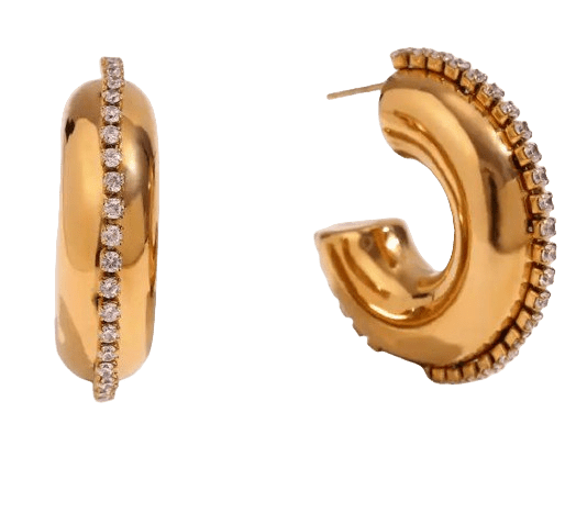 Sparkling Chunky Hoops - Clout Vienna