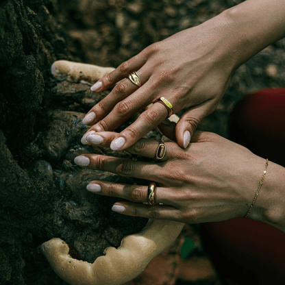 Tiger Eye Signet Ring - Clout Vienna