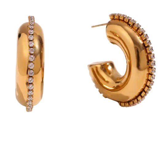 Sparkling Chunky Hoops - Clout Vienna#