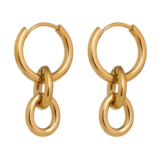 Statement Hoops mit Kette - Clout Vienna#