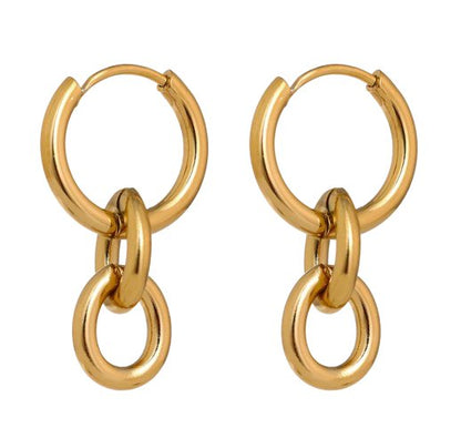 Statement Hoops mit Kette - Clout Vienna#